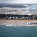 La plage de Penthièvre vue du ciel